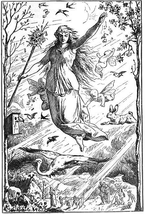 Eostre illustration by Johannes Gehrts